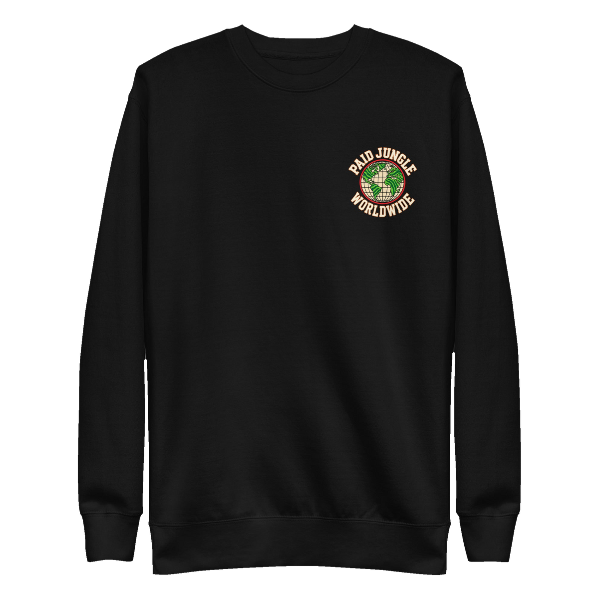 Paid Jungle WORLDWIDE Globe Crewneck - front