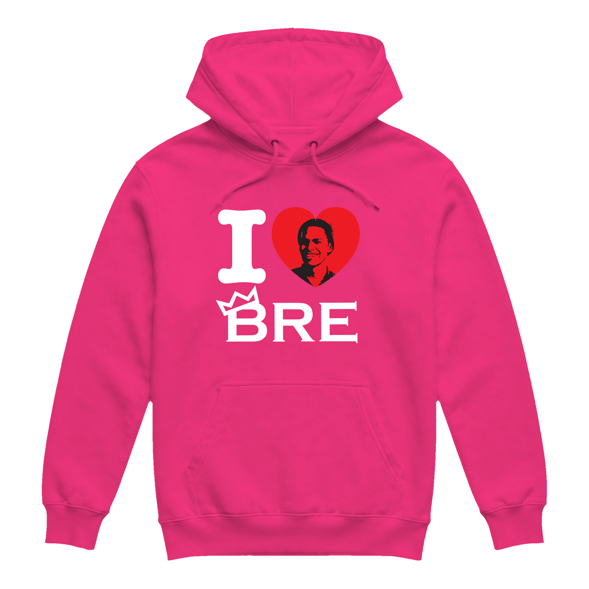 I Heart BRE Hoodie - Hot Pink