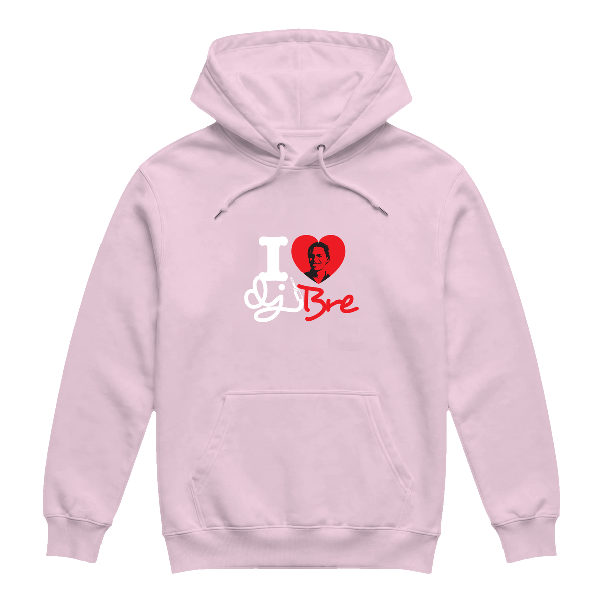 I Heart DJ BRE Hoodie — OG Version 2010 Light Pink