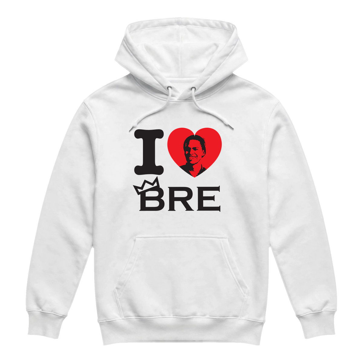 I Heart BRE Hoodie - White, clean square product image