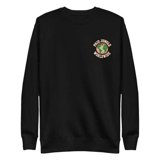 Paid Jungle WORLDWIDE Globe Crewneck - front