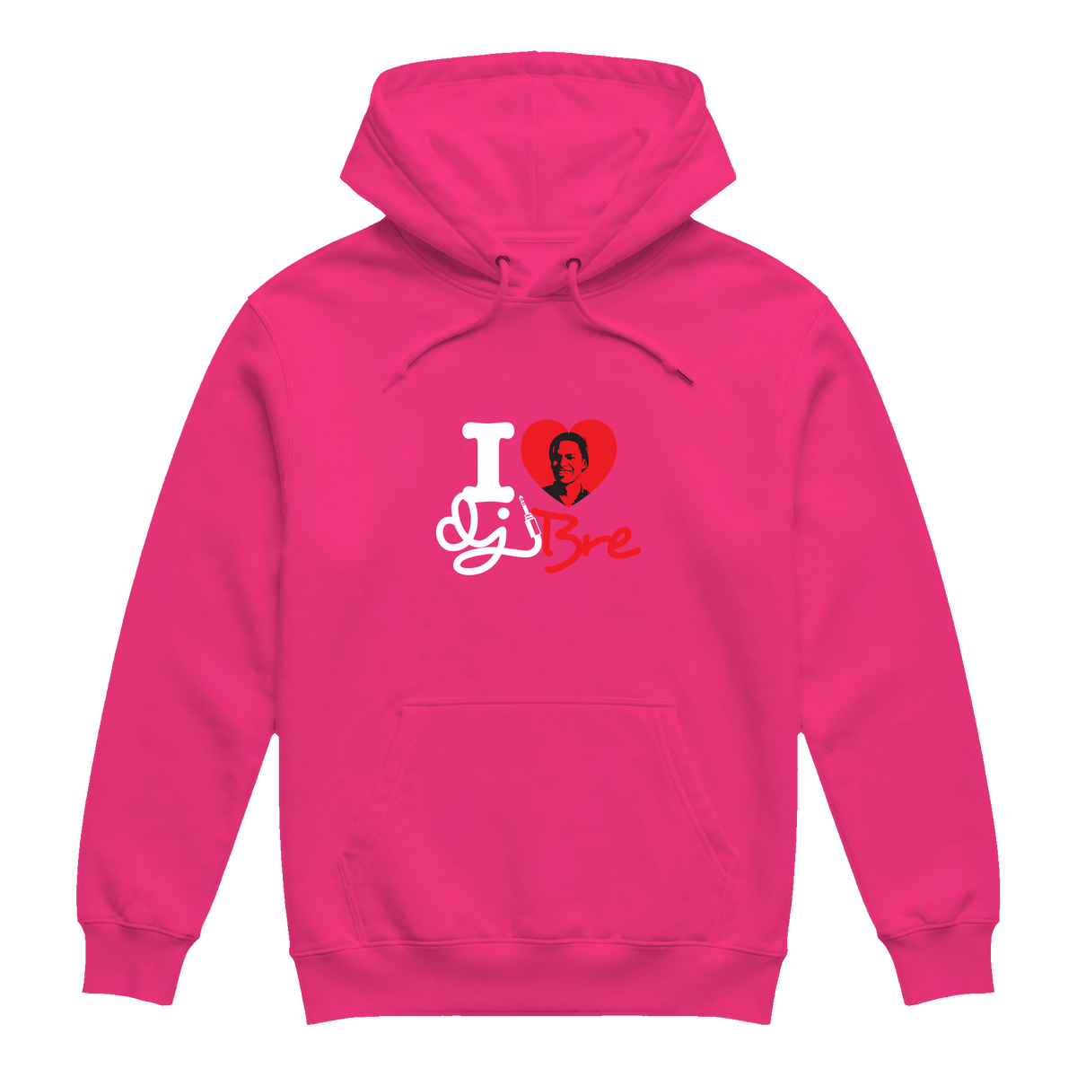 I Heart DJ BRE Hoodie — OG Version 2010 Heliconia