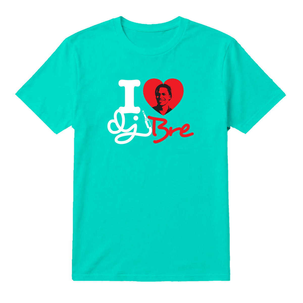 I Heart DJ BRE Tee — OG Version 2010 Teal