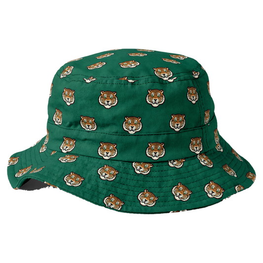 Paid Jungle AOP Bucket Hat - Emerald, transparent background